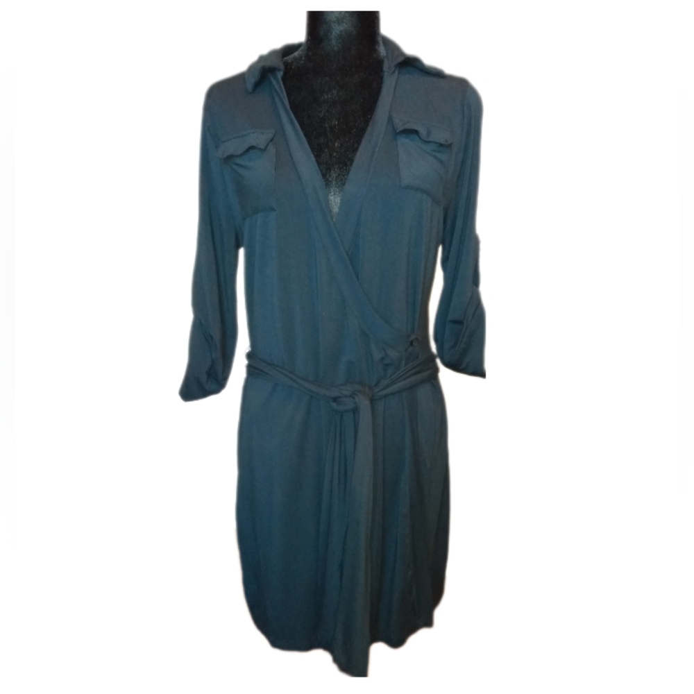 Soft Surroundings Black Belted Wrap Dress